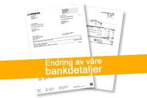 Bankdetaljer endres